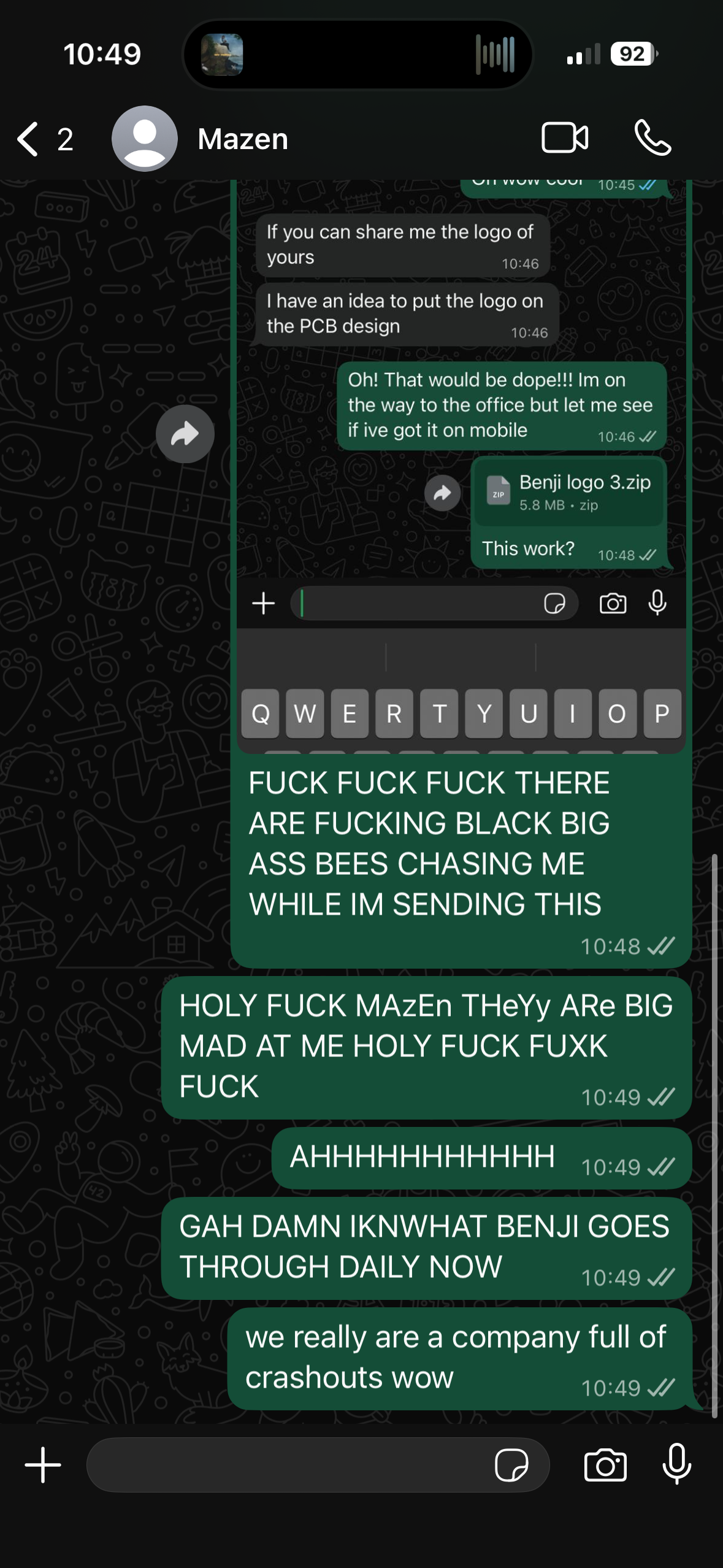 These mf’s are STILL chasing me #bees