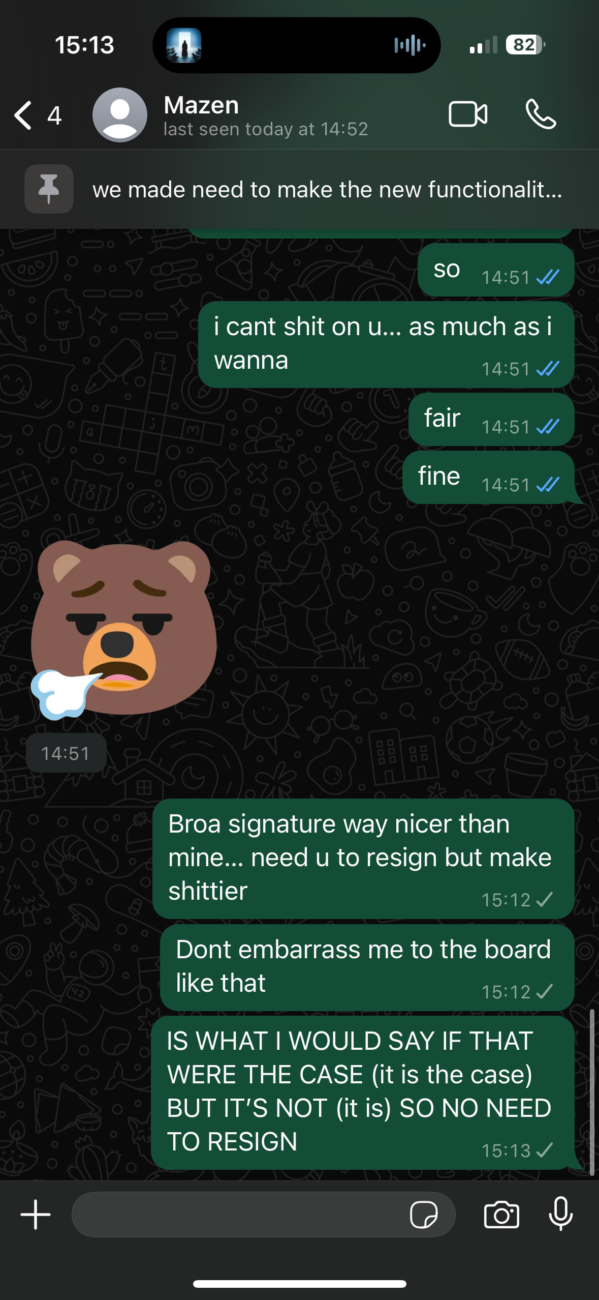 Don’t embarrass me :( #staff